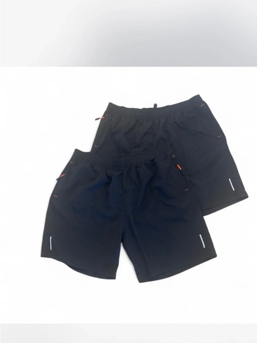 Men's Athletic Performance Shorts - Black-Blue and Grey
